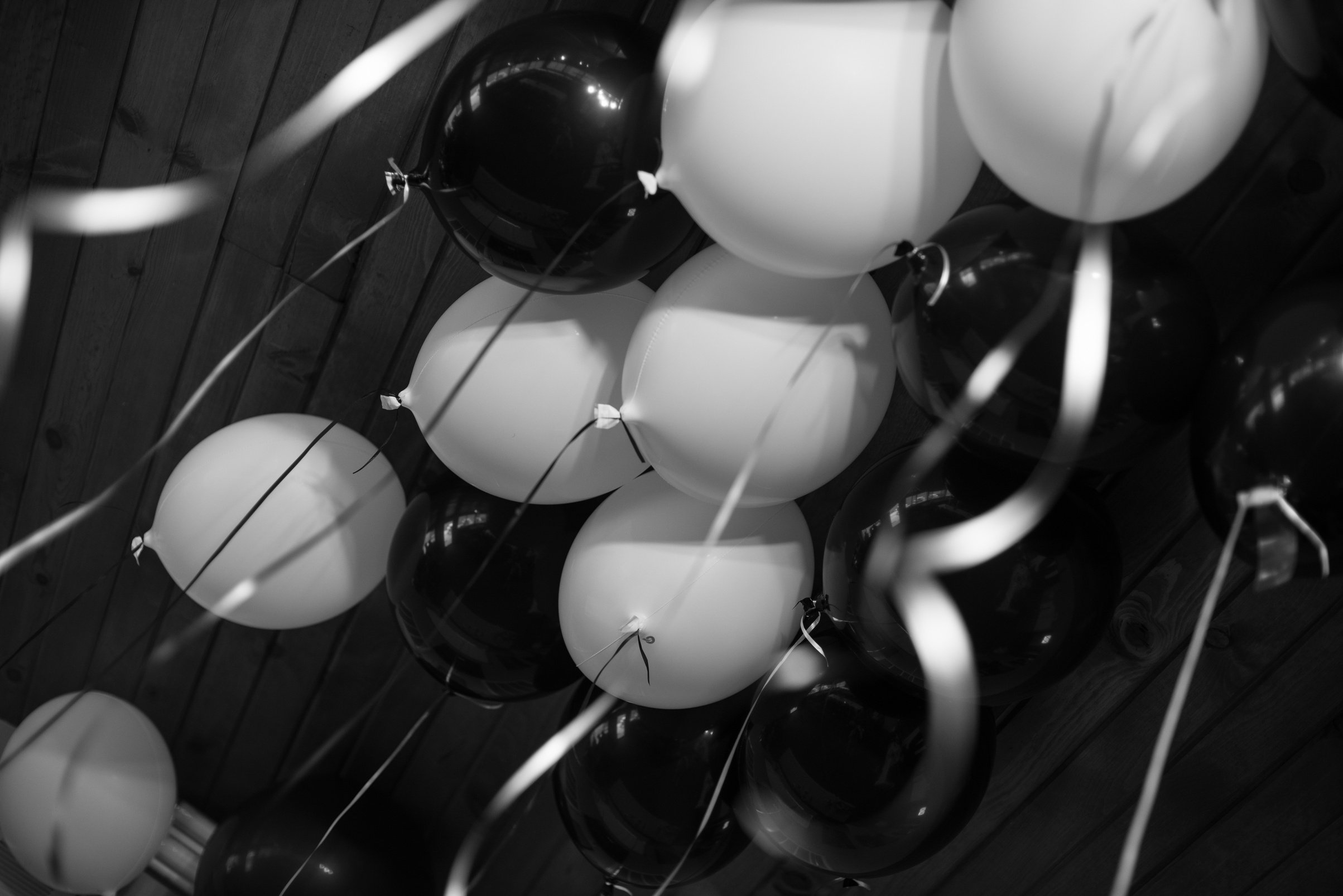 Black and White Balloons